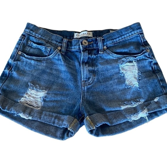 Bullhead Denim Co. Distressed Boyfriend Shorts- size 5 - Picture 1 of 7